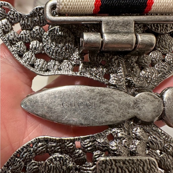 Gucci Butterfly Swarovski  Crystal elastic belt size 36/90 10-12US - Picture 5 of 7